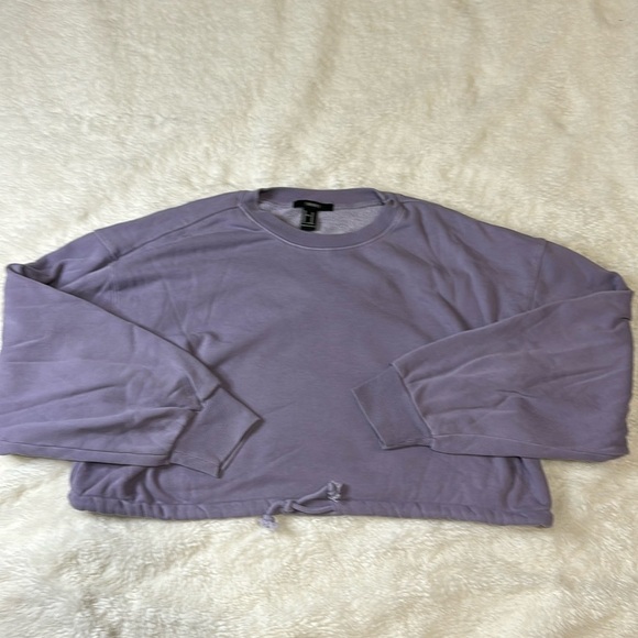Forever 21 Crop Purple Sweatshirt‎ - Picture 6 of 6